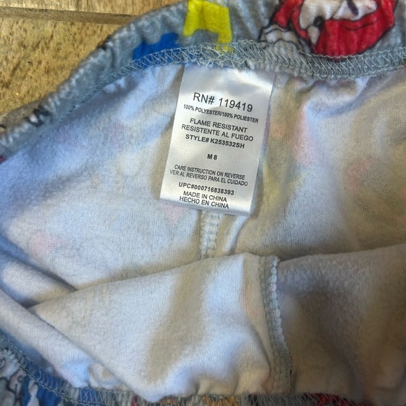 Sonic the Hedgehog Boys Pajama Pants Size 8 - Picture 3 of 3